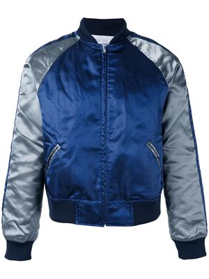 Comme Des Garçons Shirt metallic bomber jacket - Blue