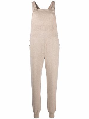 CORTE DI KEL knitted cashmere dungarees - Neutrals