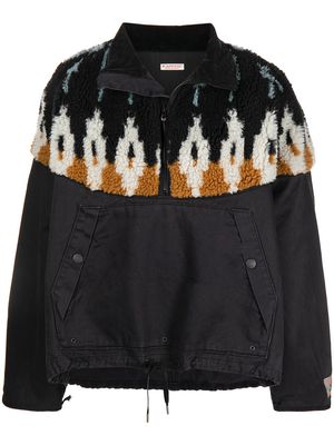 Kapital Chino x BOA fleece-panel jacket - BLACK