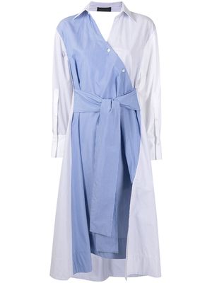 Eudon Choi multi-panel design shirt dress - Blue
