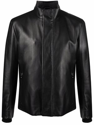 Ferrari leather driving jacket - Black