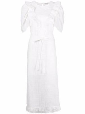 12 STOREEZ broderie-anglaise ruffled dress - White