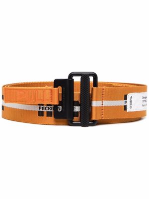Heron Preston Tape logo-jacquard belt - Orange
