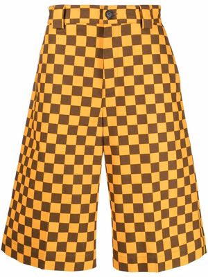 JW Anderson check-print knee-length shorts - Yellow