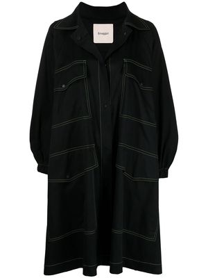 Brøgger oversized shirt coat - Black