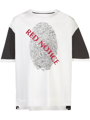 Mostly Heard Rarely Seen short sleeve Red Notice print T-shirt - White