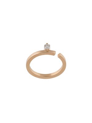 Maison Dauphin 18kt rose gold emerald-cut diamond open ring