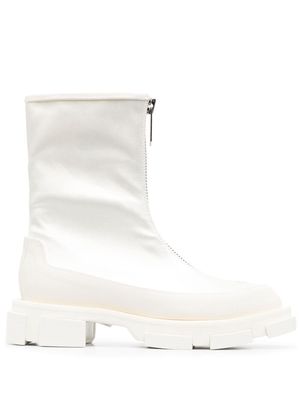 Both zip-up ankle boots - White