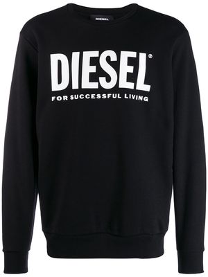 Diesel logo print jumper - Black