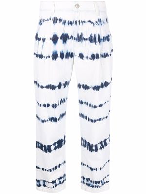 P.A.R.O.S.H. bleached-effect straight-leg jeans - White