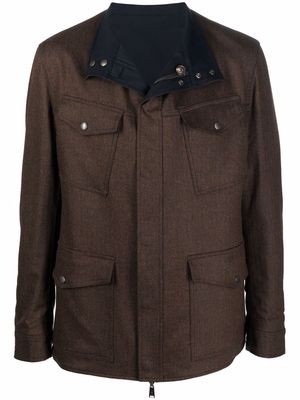 Lardini reversible concealed jacket - Brown