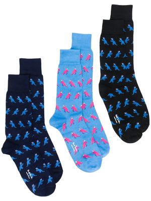 PAUL SMITH Dino socks - Blue