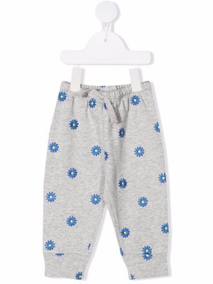 Stella McCartney Kids floral-embroidered sweatpants - Grey