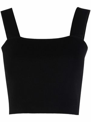 Maje cropped square-neck vest top - Black
