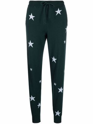 Chinti and Parker star intarsia cashmere track pants - Green