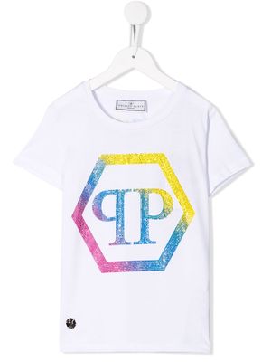 Philipp Plein Junior crystal embellished T-shirt - White