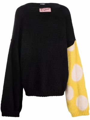 Raf Simons spot-intarsia knitted jumper - Black