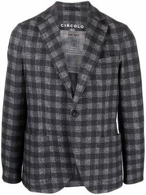 Circolo 1901 check-pattern single-breasted blazer - Grey