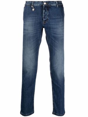 Manuel Ritz mid-rise slim-fit jeans - Blue