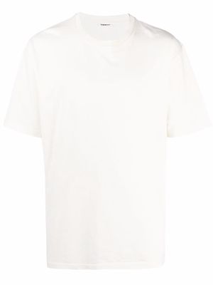 Tom Wood crewneck logo-print cotton T-shirt - Neutrals