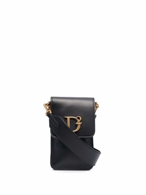Dsquared2 logo-plaque leather crossbody bag - Black