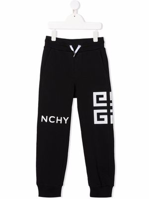 Givenchy Kids logo-print cotton track pants - Black