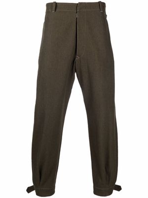 Maison Margiela belted-ankle trousers - Green