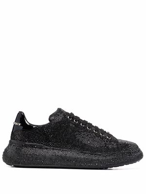 Philipp Plein Runner crystal-embellished sneakers - Black