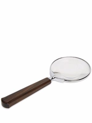 Lorenzi Milano polished-effect magnifying glass - Brown