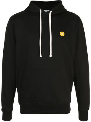 Wood Wood embroidered logo hoodie - BLACK
