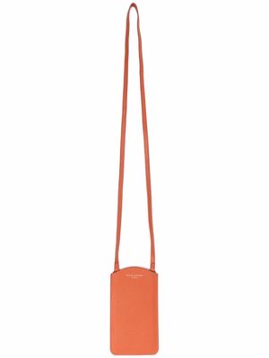Aspinal Of London lanyard leather phone case - Orange