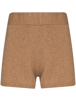 Lisa Yang Winnie high-waisted knitted shorts - Brown