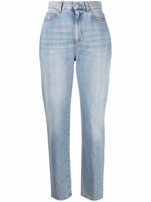 Alexander McQueen high-waisted tapered jeans - Blue
