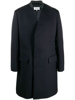 Maison Margiela single-breasted wool coat - Blue