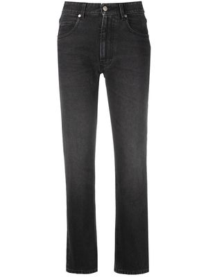AMI Paris high-waisted straight-leg jeans - Black