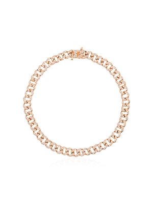 SHAY 18kt rose gold and diamond mini 7 inch link bracelet