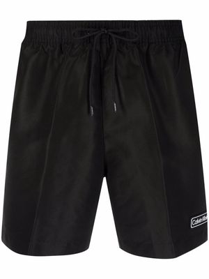 Calvin Klein Underwear logo-patch swim shorts - Black