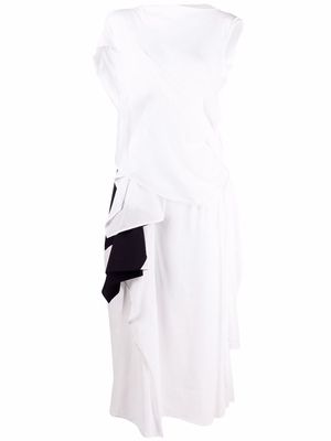 Yohji Yamamoto deconstructed maxi dress - White