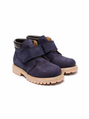 Gallucci Kids suede touch-strap boots - Blue