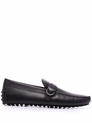 Tod's buckle-detail leather loafers - Black