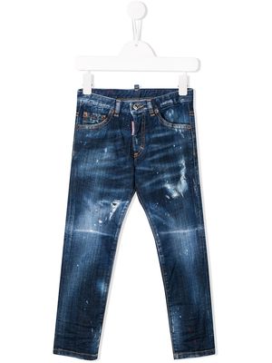 Dsquared2 Kids distressed slim jeans - Blue
