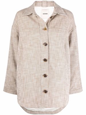 Aeron Carlo long-sleeve shirt jacket - Neutrals