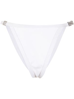 Alexander Wang crystal-logo bikini bottoms - White
