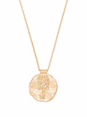 Maje astro zodiac medal scorpio necklace - Gold