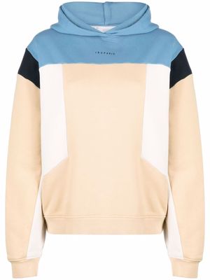 IRO colour-block cotton hoodie - Blue