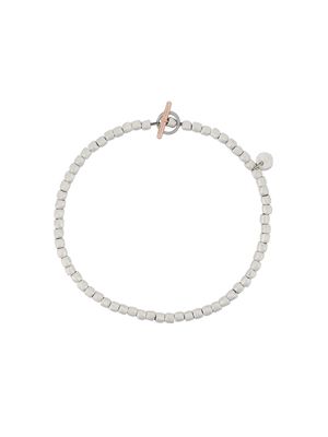 Dodo 9kt rose gold, silver and steel mini beads Granelli bracelet