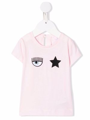 Chiara Ferragni Kids Blinking Eye print T-shirt - Pink