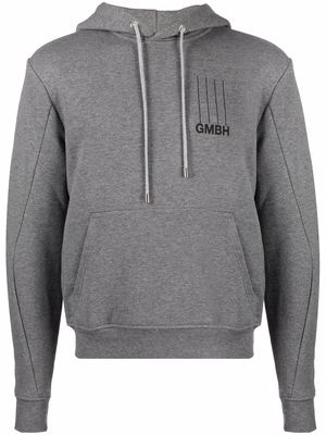 GmbH chest logo-print hoodie - Grey