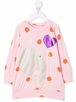 WAUW CAPOW by BANGBANG Ellen polka-dot sweater dress - Pink