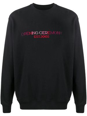 Opening Ceremony embroidered-logo crew-neck sweatshirt - Black